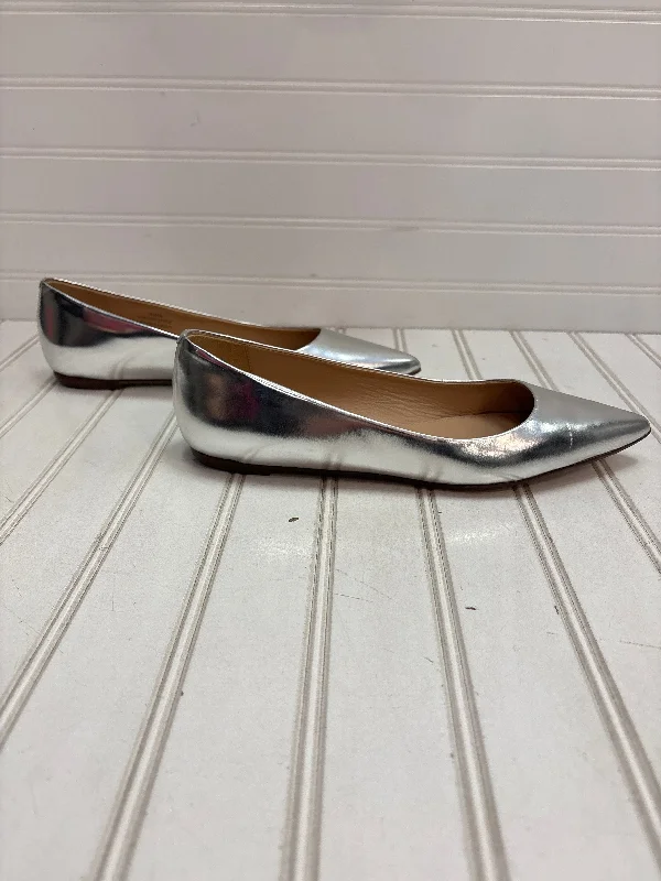 Shoes Flats By J. Crew In Silver, Size: 7.5