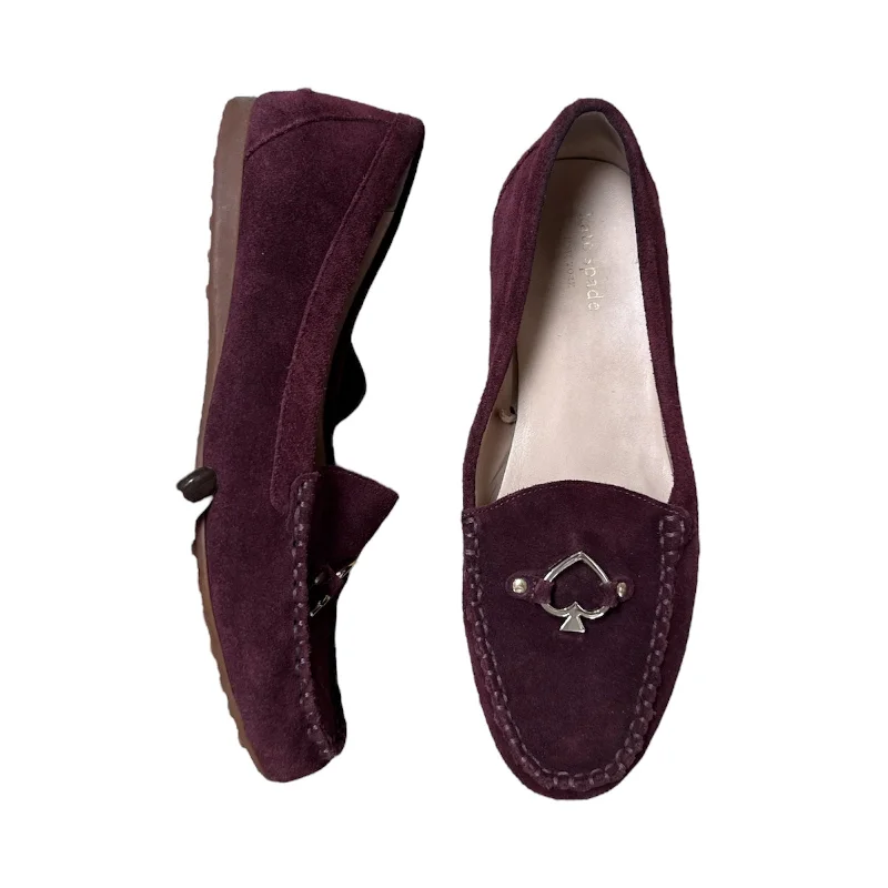 Shoes Flats By Kate Spade In Maroon, Size: 8.5