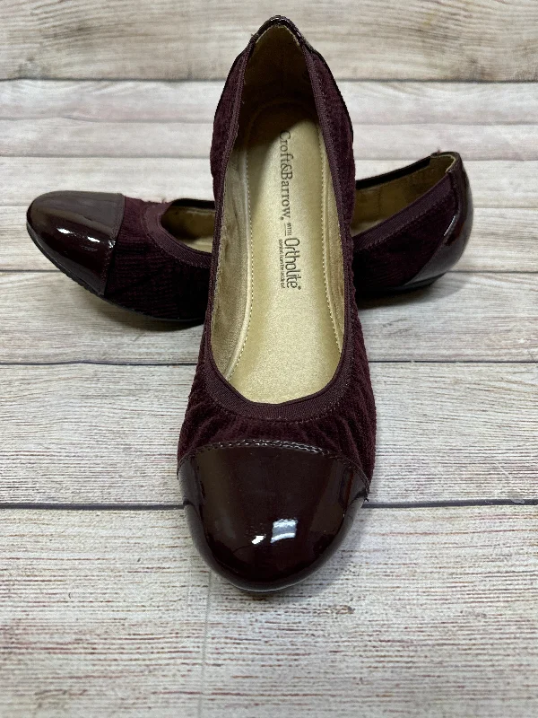 Shoes Flats By Croft And Barrow In Maroon, Size: 9