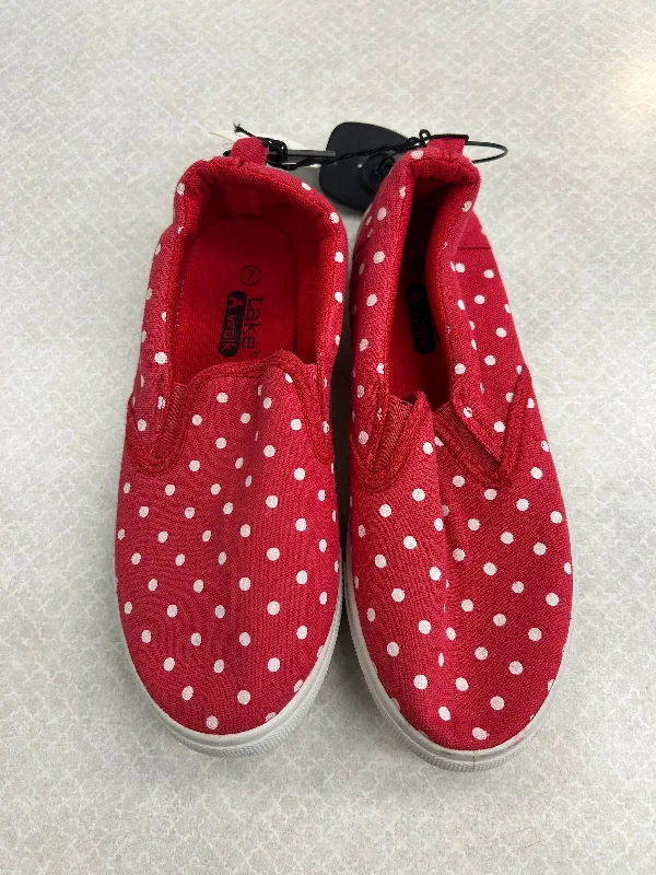 Shoes Flats By Clothes Mentor In Polkadot Pattern, Size: 7