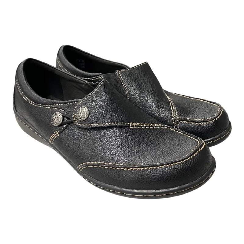 Shoes Flats By Clarks In Black, Size:7