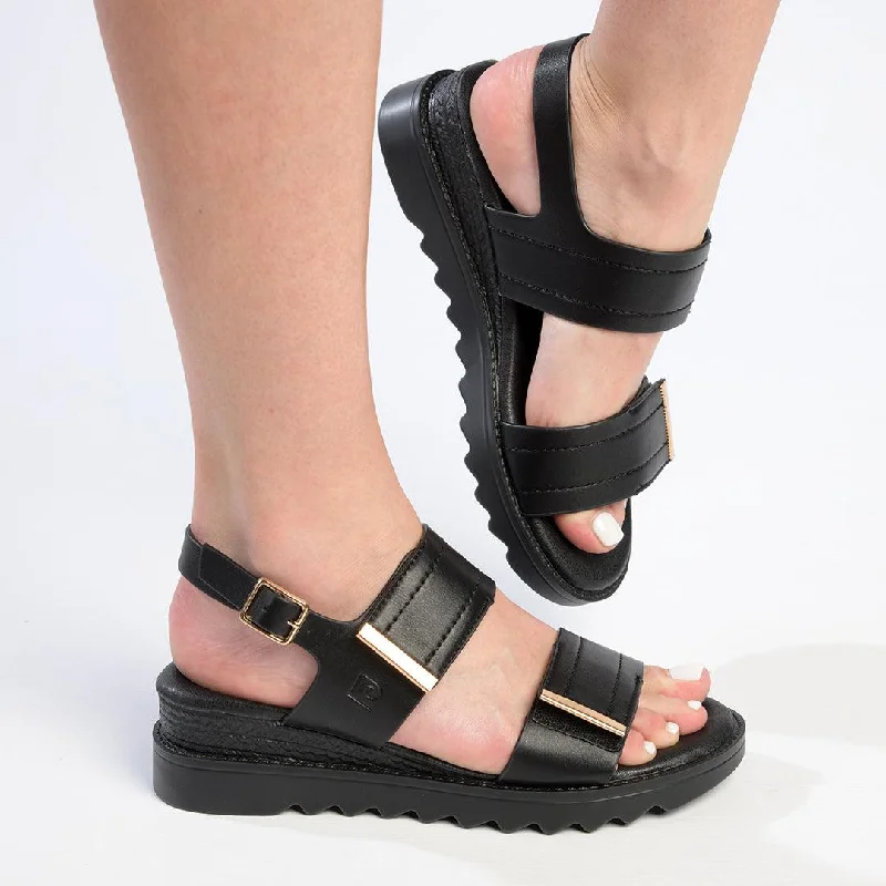 Pierre Cardin Pertel Platform Sandal  - Black