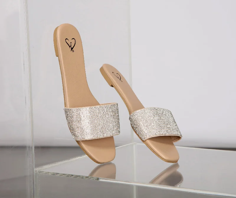 Reign In Glam Rhinestone Slides