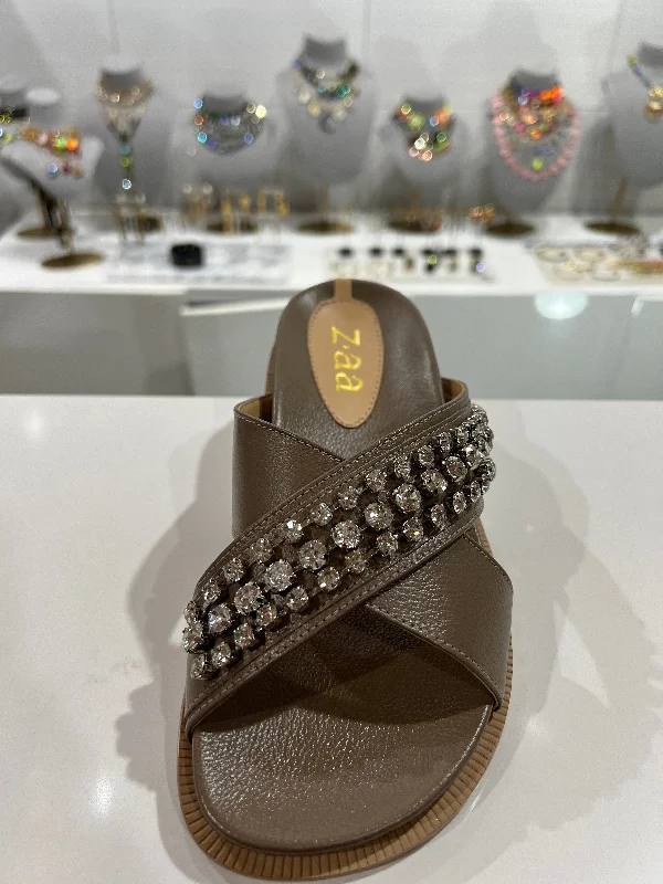 Slip-on Sandal with Crystals