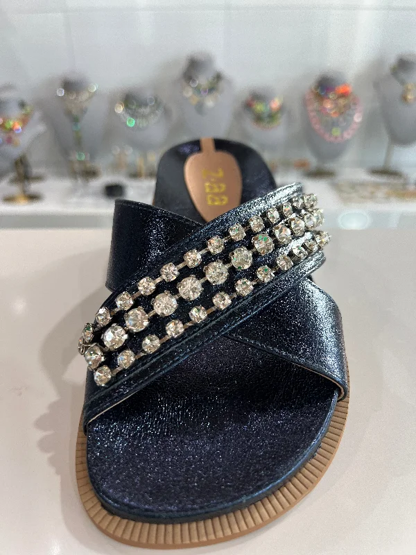 Slip-on Sandal with Crystals