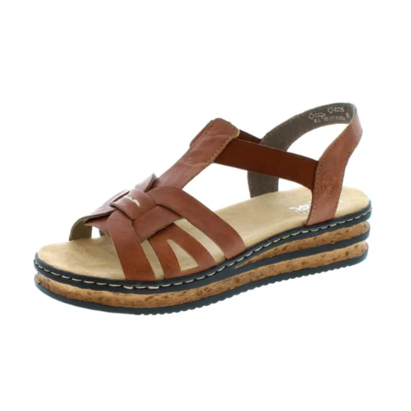 Rieker 62918-22 Brown Women's Sandals