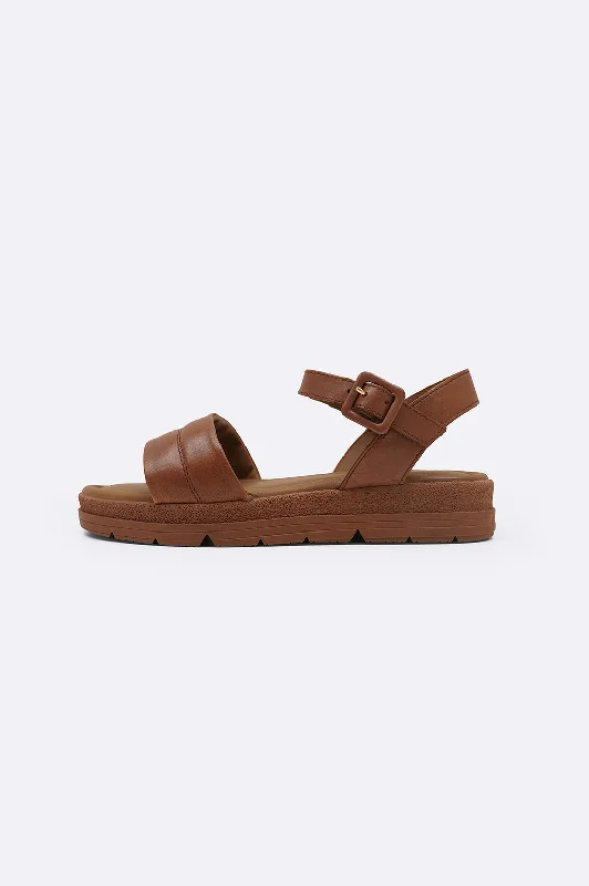 MEMORY FOAM LEATHER SANDALS