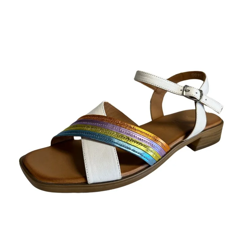 La Pinta DBL2 White Multi Women's Sandals