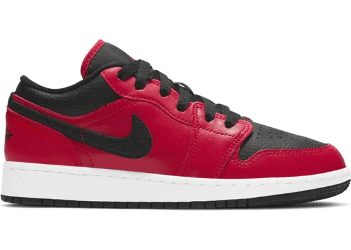 Jordan 1 Low Gym Red Black Pebbled (GS)