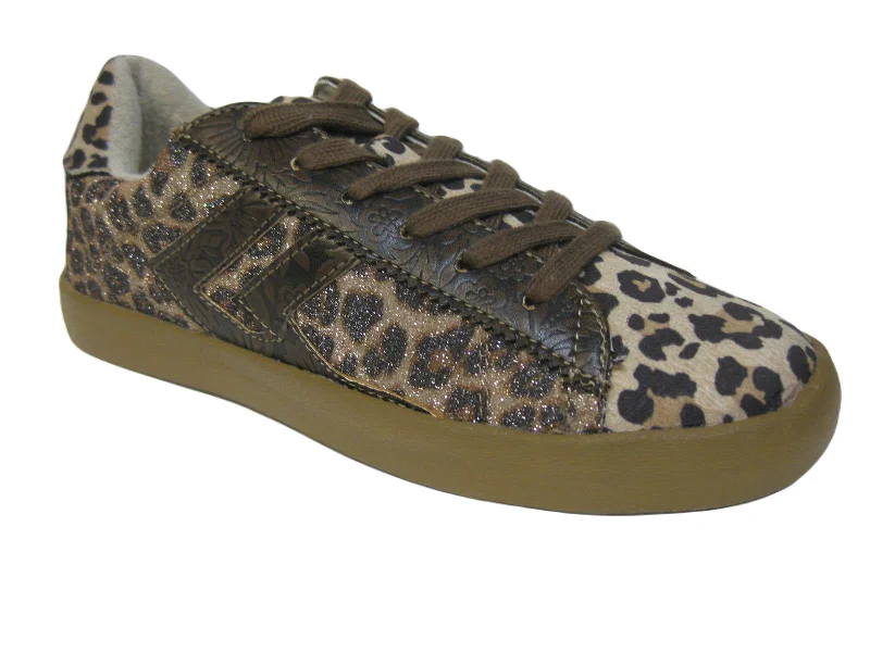 Very G Women's Champ Sneaker - Tan Leopard VGSP0193