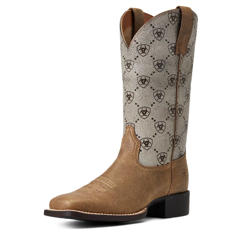 Ariat Women's Brown Ariat Logo Square Toe Boot