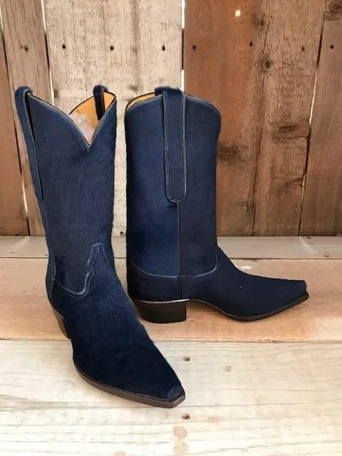 Navy Hair On Tres Outlaws Women's Classic  Boot 2509