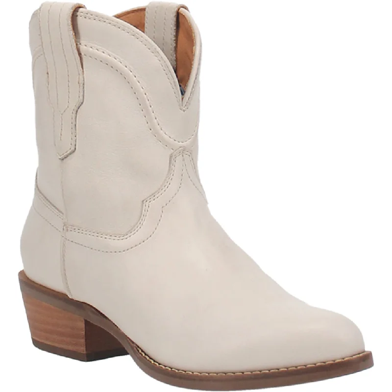 Dingo White Leather Bootie