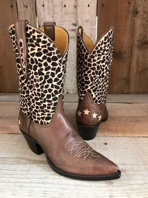 Kangaroo & Giraffe Hair On Top Tres Outlaws Women's Classic Boot 1292@