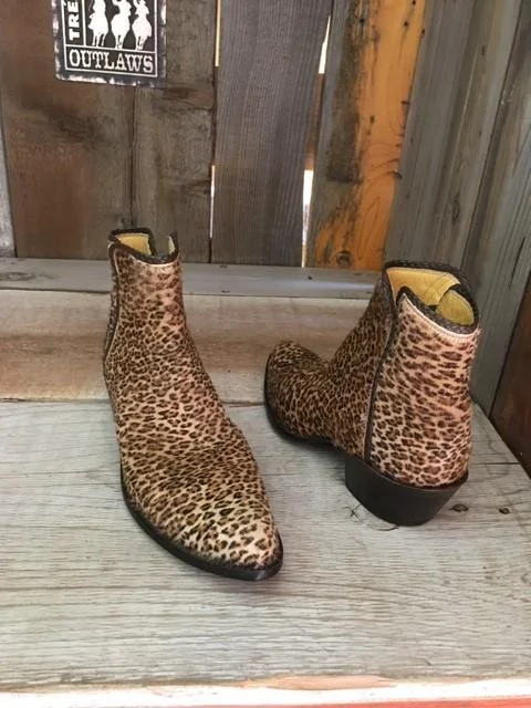 Leopard Print Tres Outlaws Flamingo Zip Boot 1475