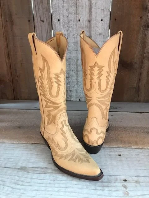 Natural Nubuck All Over Stitch Tres Outlaws Women's Classic Boot 1286@