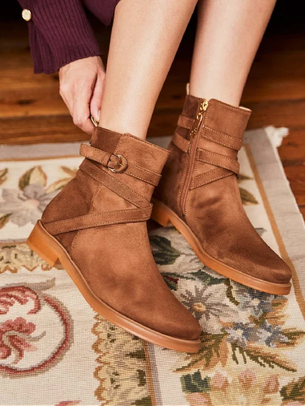 Shadow Vegan Suede Ankle Boots | Hazelnut