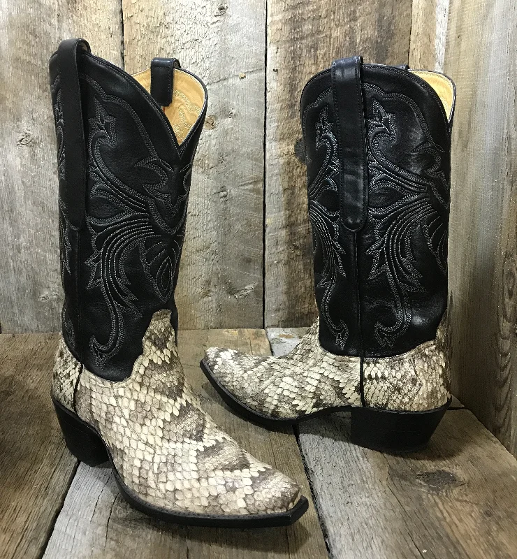 Natural Eastern Diamondback Rattlesnake Tres Outlaws Women's Classic Boot 1431 *