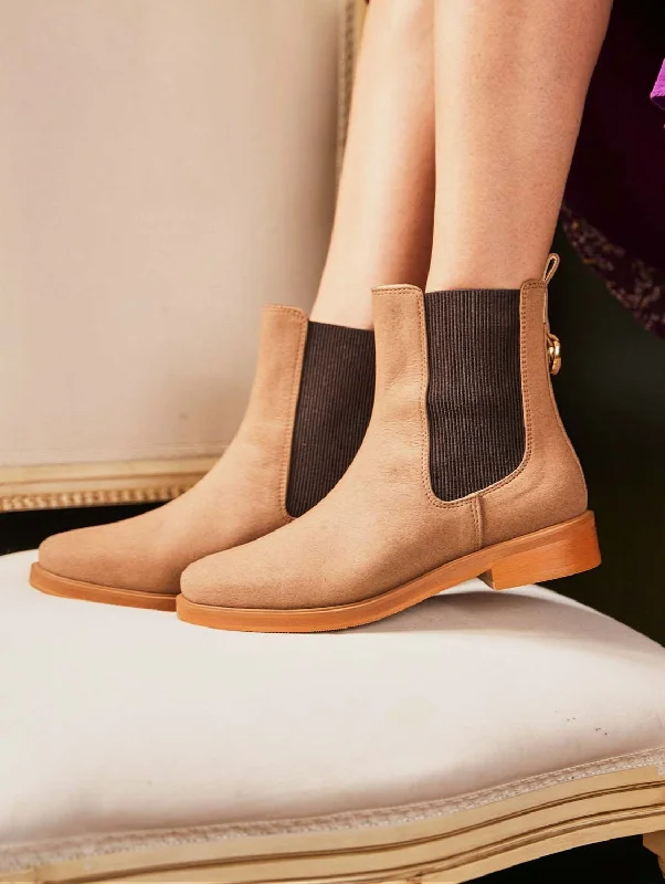 Secret Vegan Suede Chelsea Boots | Moka