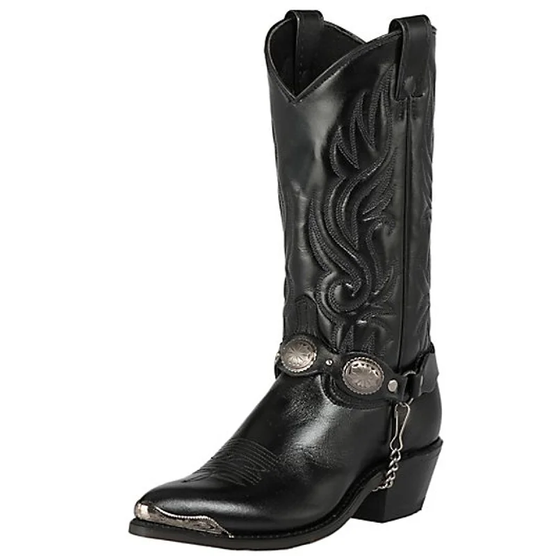 Women's Abilene Sage 11" Concho Strap Western (Black)